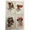 Image 1 : Group of 7 Harrison Fisher Pretty Lady Signed Artist Postcards