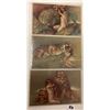 Image 1 : 3 Signed Artist Nude Woman & Animals Fantasy Postcards