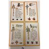 Image 1 : 4 Orange Border Halloween Holiday Greeting Postcards