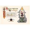 Image 1 : Halloween Witch In Candle with Cat Holiday Greeting Postcard