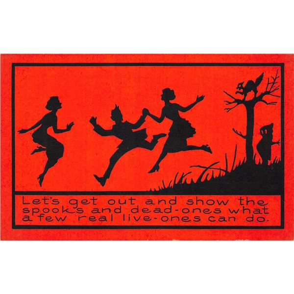 Black & Orange Whitney Halloween Holiday Greeting PC