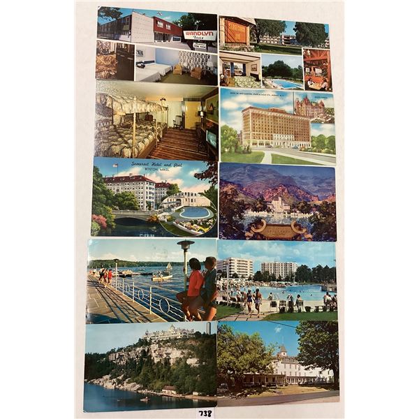 Misc. Chrome Box Approx. 340 Postcards