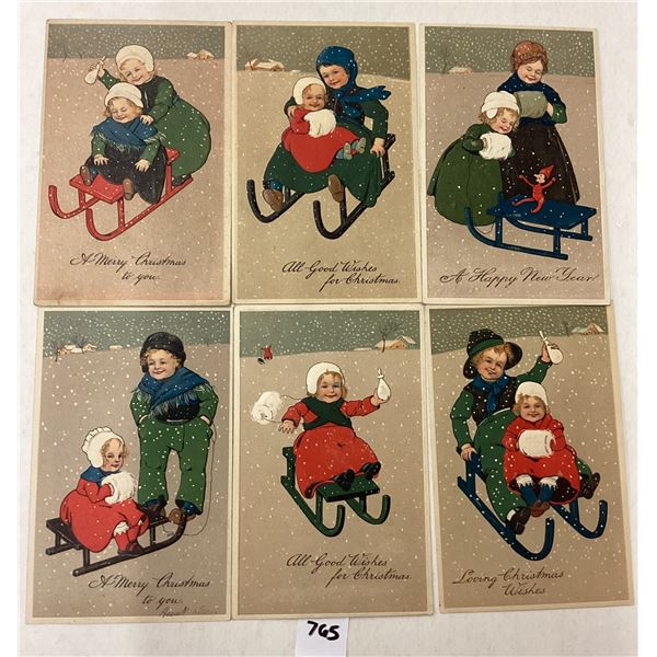 PFB Christmas Children Holiday Greeting Postcards 9