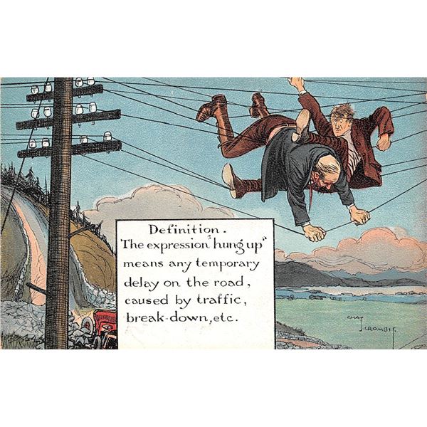 Signed Artist Charles Cromble Comic Humor Postcard Series 11 Cards