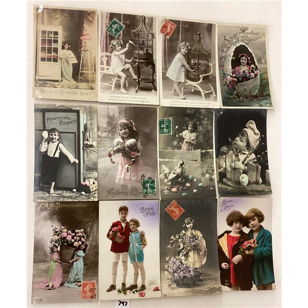 Tinted Real Photo Children Postcards 90+