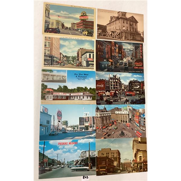 Coca-Cola Signs on Postcard Street Scenes 32