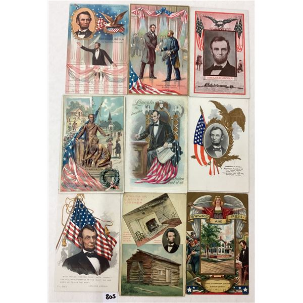 President Abraham Lincoln Related Postcards Approx. 35