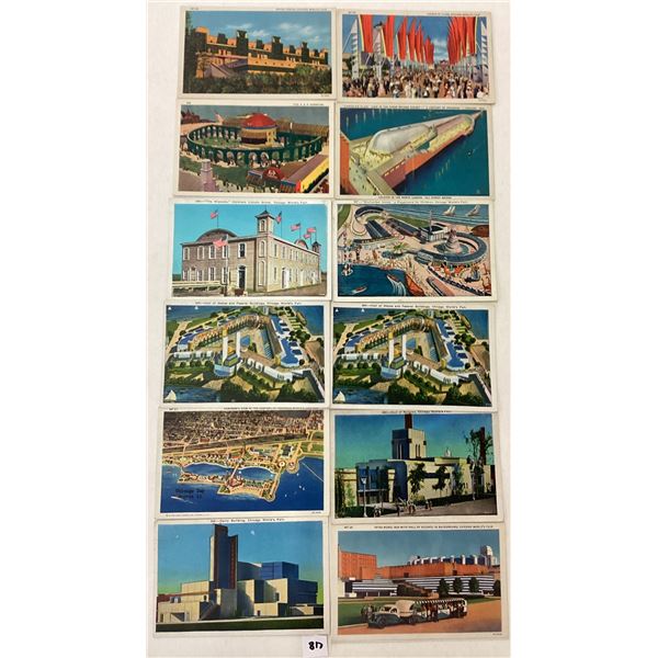 1933 Chicago World's Fair Postcards 60+