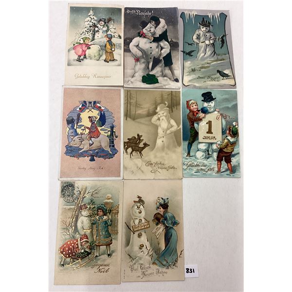 Snowmen Greeting Holiday Postcards 14