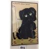 Image 1 : Novelty - Spring Head Fabric Dog New Year Holiday Postcard