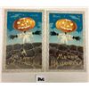 Image 1 : 2 Scarecrow Jack-O-Lantern Halloween Holiday Greeting Postcards