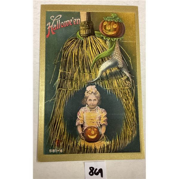 Sanders Halloween Child Holiday Greeting Postcard