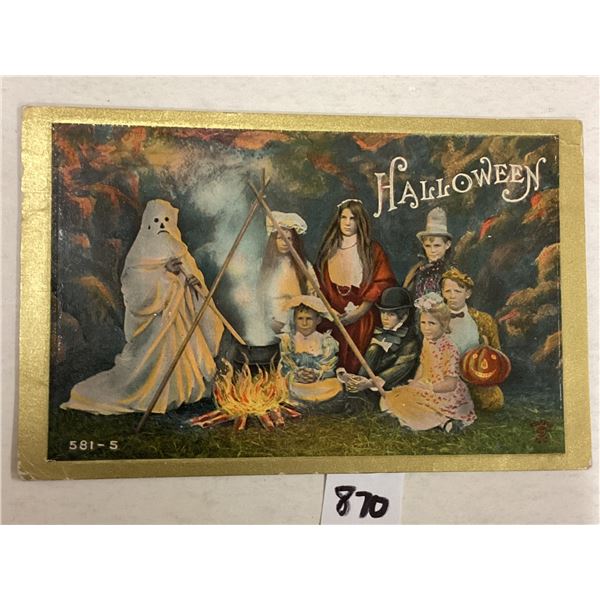 Sanders Halloween Children & Ghost Holiday Greeting PC