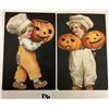 Image 1 : 2 Black Background Clapsaddle Halloween Children Holiday Postcards