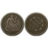 Image 1 : Lot of 5 Circulated Seated Liberty Dimes-