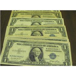 Lot of 10 Silver Certificates- 35-57 mix