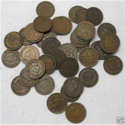 Lot of 50 Indian Head Cents- Goods-