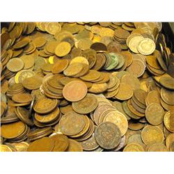 Large Lot of 1000 Indian Head Pennies- Mixed