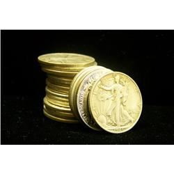 Lot of 20 Walking Liberty Halves 1930-40's