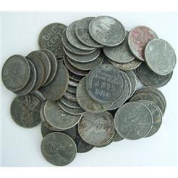 Lot of  100 Steel War Cents- g-xf Grades