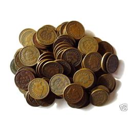 Lot of 100 Indian Head Cents-