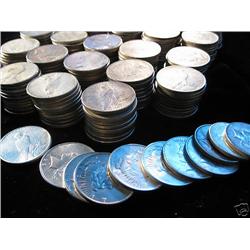 Lot of 100 Peace Silver Dollars-