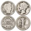 Image 1 : 1916 Barber & Mercury Dime Set, Circulated (2)