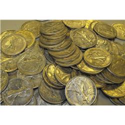 Lot of (5) Better Grade Walking Liberty Halves