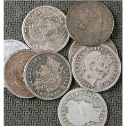 Lot of (10) Early 1900's Barber Dimes-