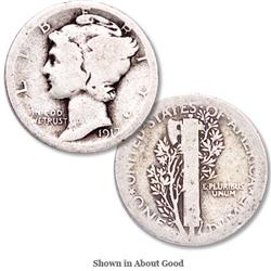 Lot of (3) 1917-20 Mercury Head Dimes