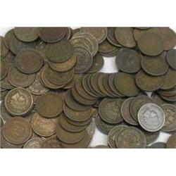 Lot of (20) Assorted Date Indian Head Cents-Good