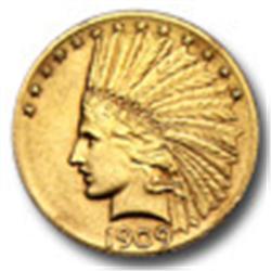 Random Date $ 10 Gold Indian Raw Coin