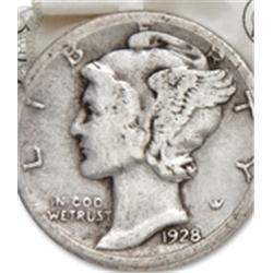 1920's Mercury Dimes- (10)