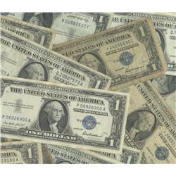 Lot of 100 Circulated Silver Certificates