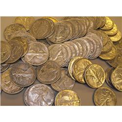 Lot of 5 Walking Liberty Halves-Better Grades