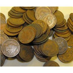 Lot of 100 Indian Head Cents-