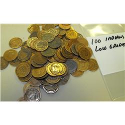Lot of 100 Indian Head Pennies-