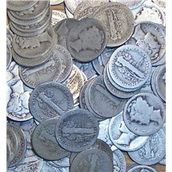 Huge Lot of 500 Mercury Dimes