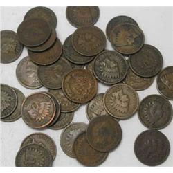 Lot of 50 Indian Head Pennies-goods/better