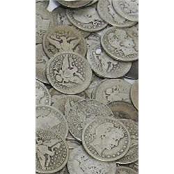 Roll of Barber Quarters ag-xf grades- 1892-1916