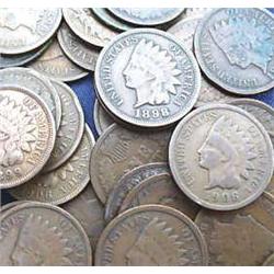 Lot of 100 Indian Head Pennies-goods