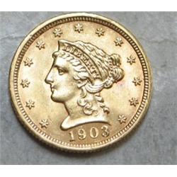 Random Date $ 2.5 Dollar Gold Liberty Head Coin