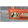 Image 2 : Mariner Outboards Dealer Sign, Orange with Logo 72 x 24" Lens off Lighted Sign