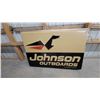 Image 1 : Johnson Outboards Authorized Dealer Illuminated Sign 48 x 72" One Sided with Al. Frame
