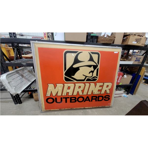 Mariner Outboards Illuminated Dealer Advertising Sign with Mariner Logo 60 x 72" Single Sided