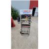 Image 6 : Vintage Service Station Rolling Oil Rack 19 x 21 x 55"