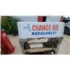 Image 7 : Vintage Service Station Rolling Oil Rack 19 x 21 x 55"