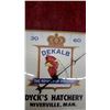 Image 2 : Vintage DeKalb "The Royalty of Poultry" Dyck's Hatchery Niverville Advertising Thermometer 12 x 12"