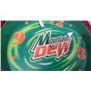 Image 2 : Mountain Dew Promotional Wall Clock with Green Swirl Design and Orange Numbers 18" Diameter