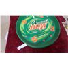 Image 4 : Mountain Dew Promotional Wall Clock with Green Swirl Design and Orange Numbers 18" Diameter